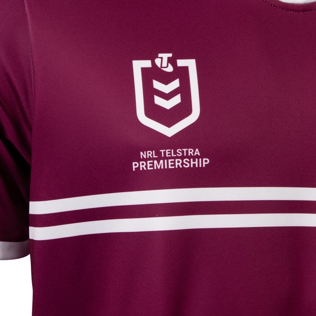 Manly Sea Eagles Mens Supporters Shirt 25 Maroon - NRL Telstra Premiership