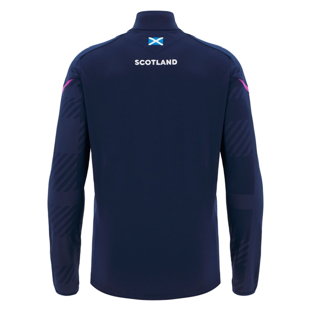 Scotland Mens Travel Quarter Zip Softshell Top 25/26 - Navy