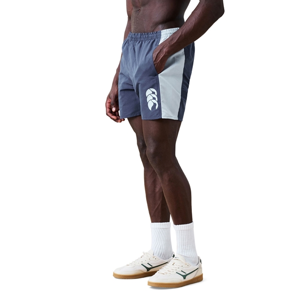 Canterbury Mens Panel Tactic Shorts Ensign Blue/Cronulla Blue - Model Side View