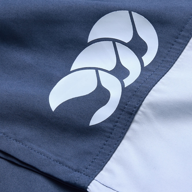 Canterbury Mens Panel Tactic Shorts Ensign Blue/Cronulla Blue - CCC Logo Close-up