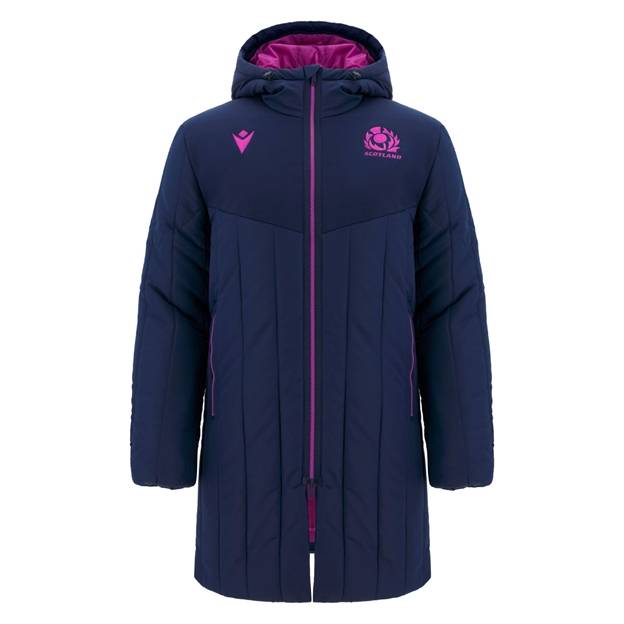 Scotland Mens Padded Jacket 25/26 Navy/Purple - Front