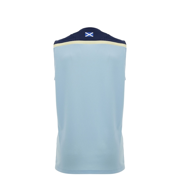 Scotland Kids Training Vest 26/27 Blue and Sand - Back View