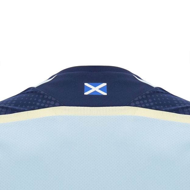 Scotland Kids Training Vest 26/27 Blue and Sand - Scotland Flag Close-up