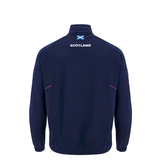 Scotland Junior Triple Crown 2026 Travel Quarter Zip Fleece 25/26 Navy - Back