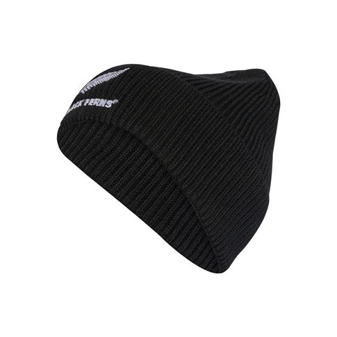 Black Ferns Woolie Beanie Black 25/26 - Front Black Ferns Woolie Beanie Black 25/26 - Front