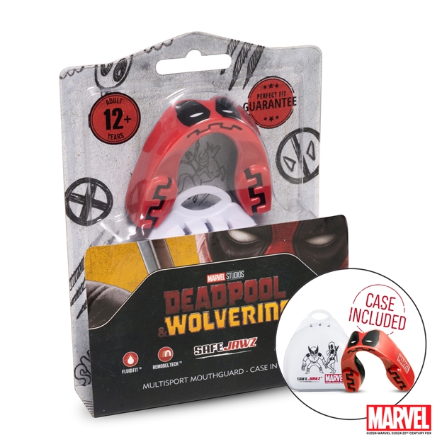 SafeJawz Marvel Deadpool Mouthguard Packaging
