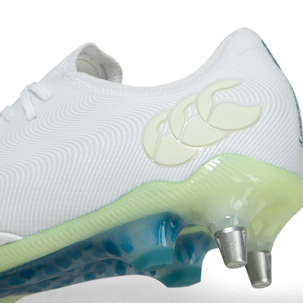 Canterbury Adults Phoenix Genesis Elite Soft Ground Rugby Boots White - Heel