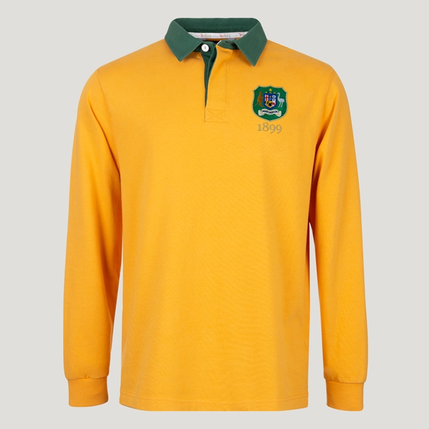 Australia 1899 Heritage Pure Cotton Rugby Shirt - Long Sleeve Gold