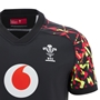 Wales Mens Training Rugby Shirt 25/26 Black - WRU 