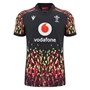 Wales Mens Training Rugby Shirt 25/26 Black - Front 