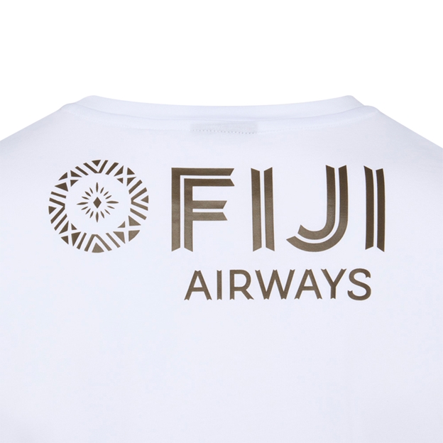 Fiji Adults Casual Tee 25/26 White - Shoulder