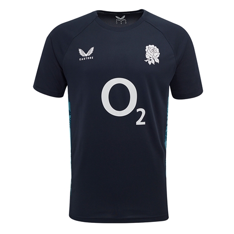 England Mens Performance Short Sleeve Tee 25-26 Inkwell:Storm Blue - Front