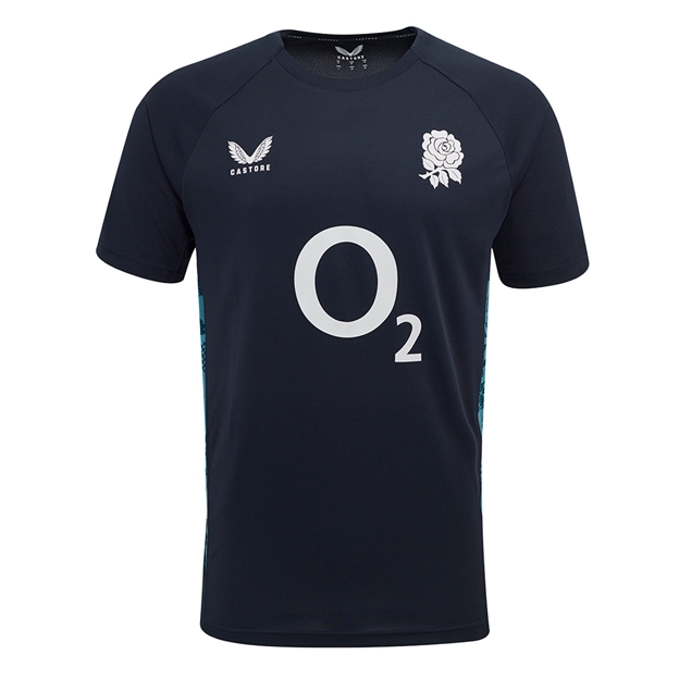 England Mens Performance Short Sleeve Tee 25-26 Inkwell:Storm Blue - Front