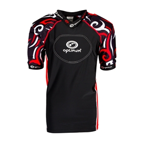 Optimum Kids Razor Body Armour Black Red - Front