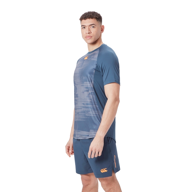 Canterbury Mens Vapodri Graphic Superlight Tee - Navy Model Side