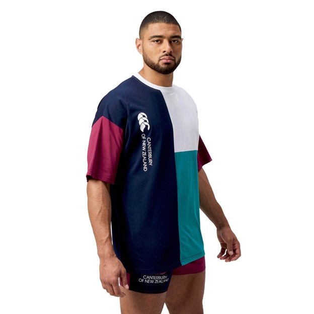 Canterbury Mens Harlequin T-Shirt Multi Colour - Model Side
