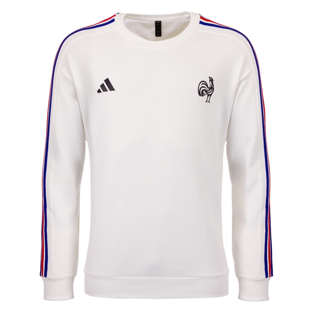 France Mens Fanwear Crew Sweatshirt White - Front