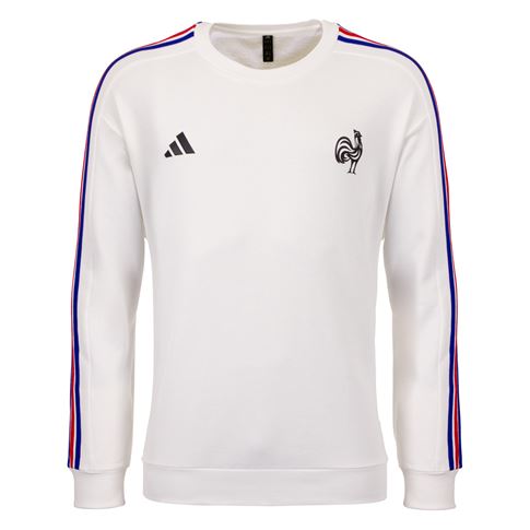France Mens Fanwear Crew Sweatshirt White - Front France Mens Fanwear Crew Sweatshirt White - Front