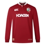 British and Irish Lions Adults Winners Long Sleeve Classic Rugby Shirt Red - Front 
