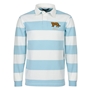 Argentina Mens 1910 Origins Striped Rugby Shirt Long Sleeve Sky White - Front 