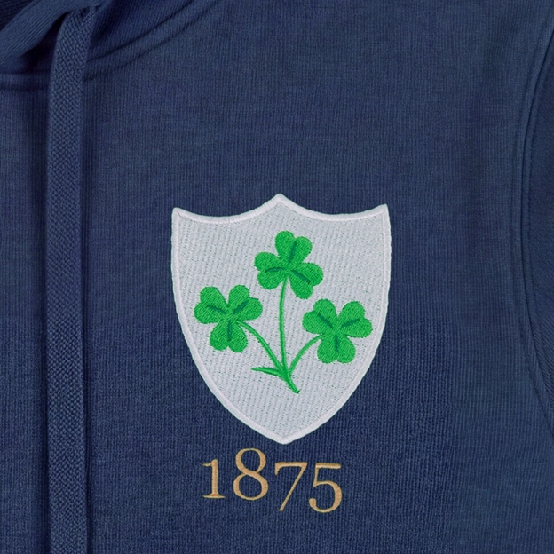 Ireland 1875 Pure Cotton Hoodie - Petrol Blue