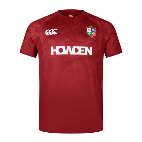 British and Irish Lions Mens Superlight T-Shirt Red - Front British and Irish Lions Mens Superlight T-Shirt Red - Front