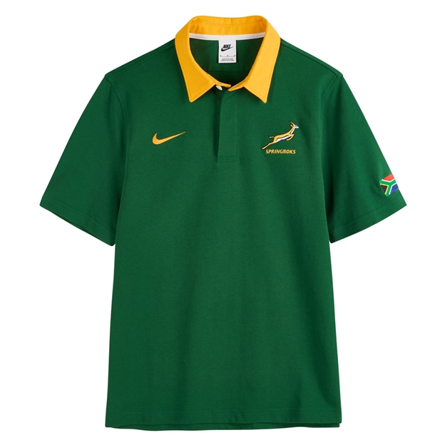 South Africa Springboks Mens Home Rugby Shirt 26/27 Gorge Green - Flatlay View
