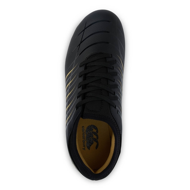 Canterbury Kids Phoenix 2.0 Team Soft Ground Rugby Boots Black - Top View