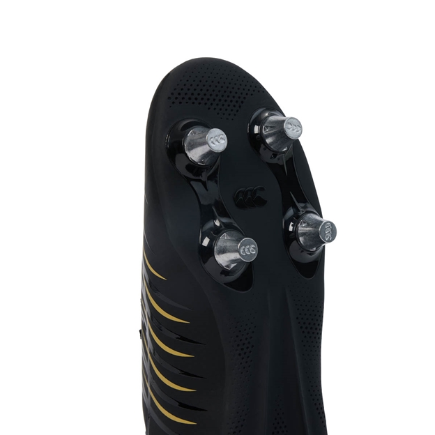 Canterbury Kids Phoenix 2.0 Team Soft Ground Rugby Boots Black - Forefoot View