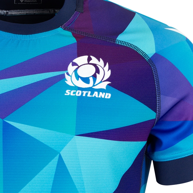 Scotland Mens Rugby Training Jersey - Blue - 2025 Thistle