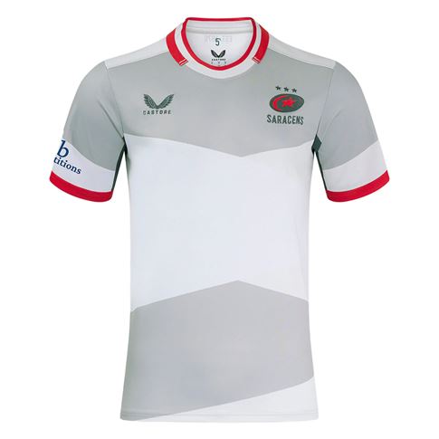Saracens Mens Away Rugby Shirt 24/25 - Front Saracens Mens Away Rugby Shirt 24/25 - Front