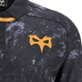 Ospreys Kids Home Rugby Shirt 25/26 Black - Badge Close-up 
