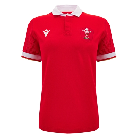 Wales Womens Cotton Home Rugby Shirt - 2025 - Front