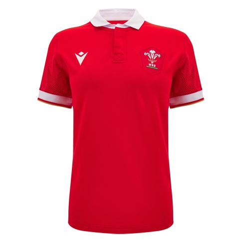 Wales Womens Cotton Home Rugby Shirt - 2025 - Front Wales Womens Cotton Home Rugby Shirt - 2025 - Front