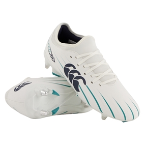 Canterbury Adults Speed Falcon 2.0 Team Soft Ground Rugby Boots White - Front View