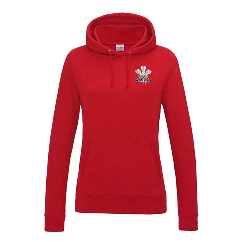 Wales Womens Classic Hoodie Red - Front View