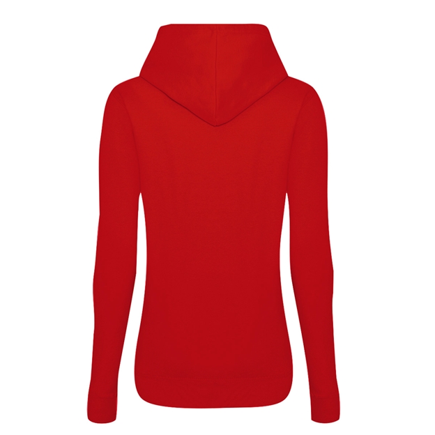 Wales Womens Classic Hoodie Red - Back View
