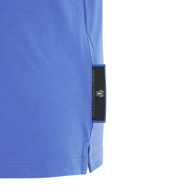 Italy Mens Supporters T-Shirt 25/26 Blue/Black - Neck Detail