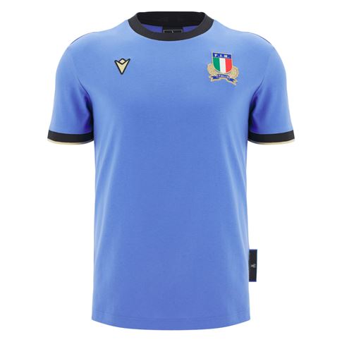 Italy Mens Supporters T-Shirt 25/26 Blue/Black - 100% Cotton Italy Mens Supporters T-Shirt 25/26 Blue/Black - 100% Cotton