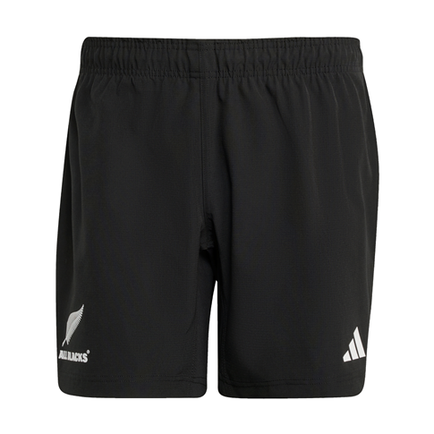 All Blacks Mens Home Rugby Shorts 25/26 Black - Front All Blacks Mens Home Rugby Shorts 25/26 Black - Front