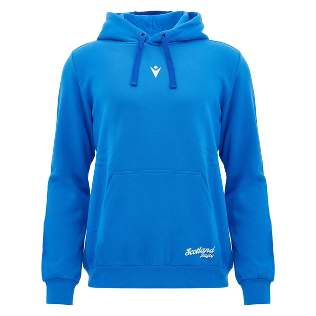 Scotland Mens Leisure Cotton Hoodie 26/27 Blue White and Green - Front View