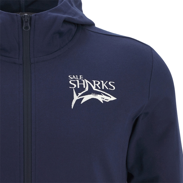 Sale Sharks Mens Cotton Hoodie 25/26 Navy - Sharks Logo embroidered on left chest