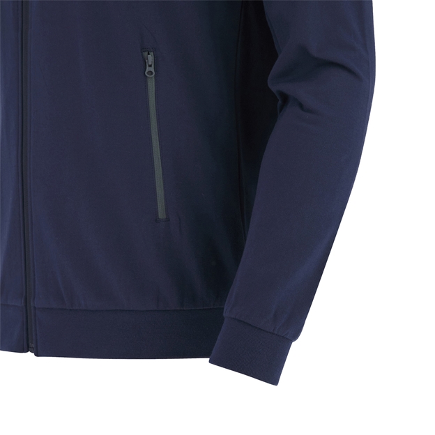 Sale Sharks Mens Cotton Hoodie 25/26 Navy - Sleeve and zipped pocket detail