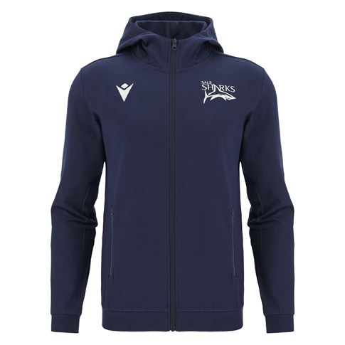 Sale Sharks Mens Cotton Hoodie 25/26 Navy - Front Sale Sharks Mens Cotton Hoodie 25/26 Navy - Front