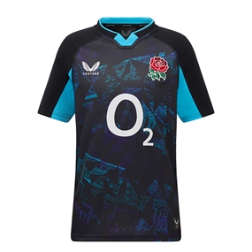 England Kids Away Rugby Shirt 25/26 Black - Front