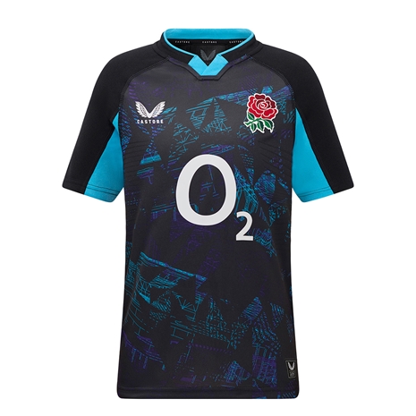 England Kids Away Rugby Shirt 25/26 Black - Front