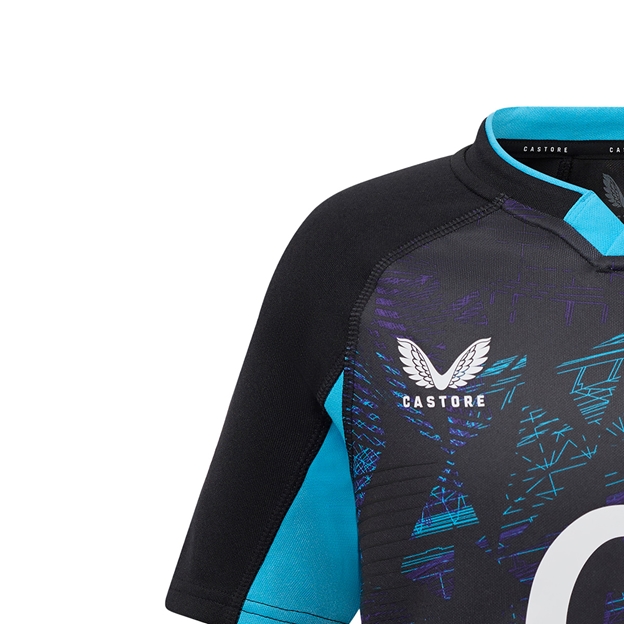 England Kids Away Rugby Shirt 25/26 Black - Castore