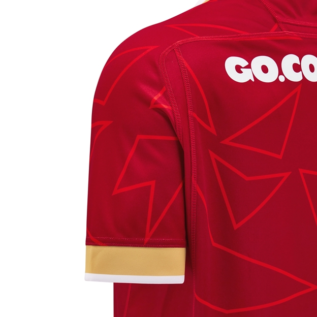 Wales Kids Home Pathway Rugby Shirt-Red 2025 - Sleeve