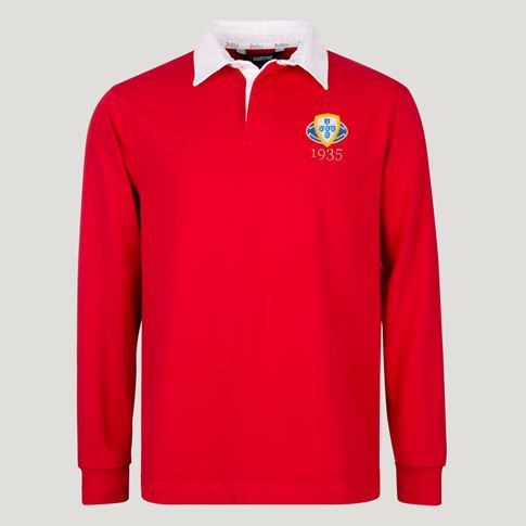 Portugal 1935 Heritage Pure Cotton Rugby Shirt – Long Sleeve Red
