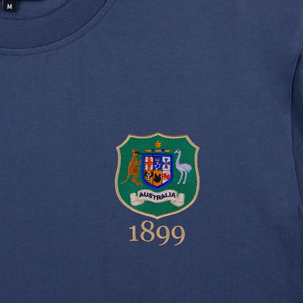 Australia 1899 Crest Pure Cotton T-Shirt - Petrol Blue